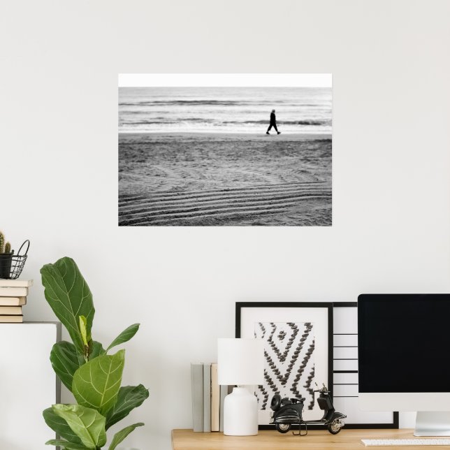 Poster Photographie noir et blanc marine - plage Paysage  (Bureau à domicile)