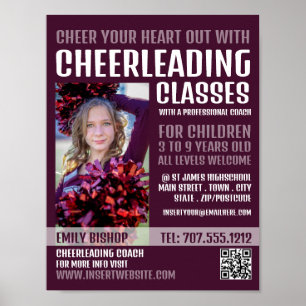 Poster Photographie personnalisée, Cours de Cheerled