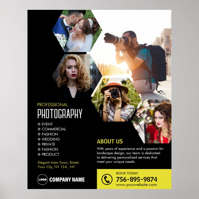 Poster Photographie Professionnelle Personnalisée (Devant)