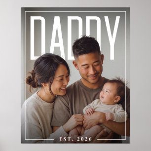 Poster PhotoPop Papa Est Année Photo Personnalisée