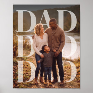 Poster PhotoPop Papa Photo de famille personnalisée