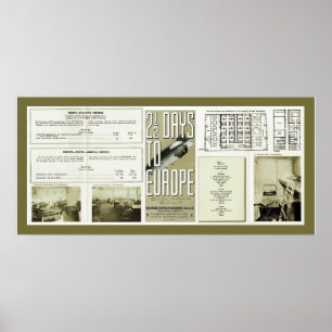 Poster Photos de cru de brochure de Hindenburg