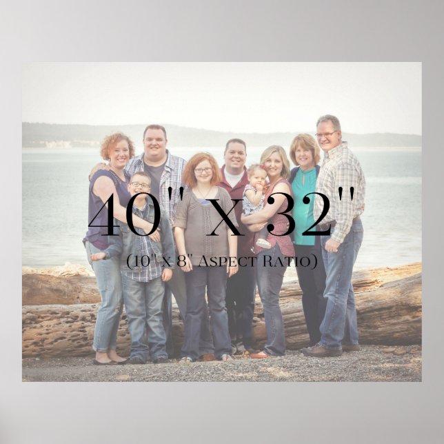 Poster Photos de famille MODÈLE 40x32 (Devant)