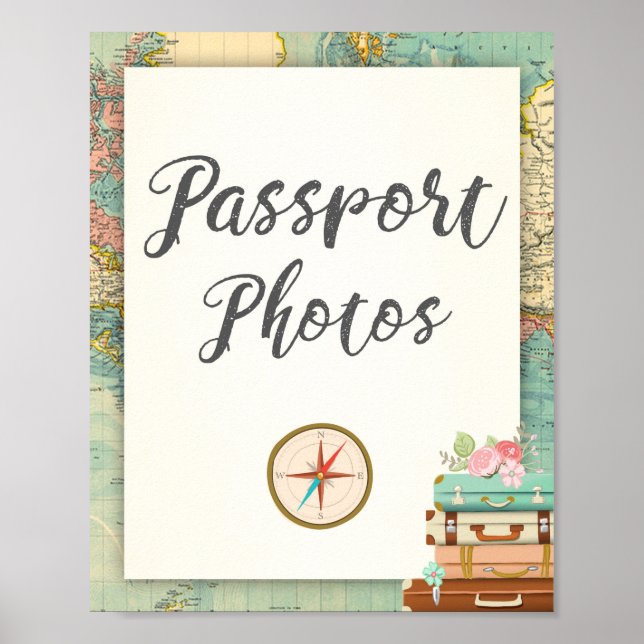 Poster Photos de passeport Voyage Aventure Fête des marié (Devant)