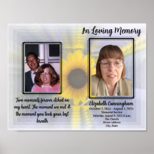 Poster Photos du mémorial de l'Art numérique de tournesol