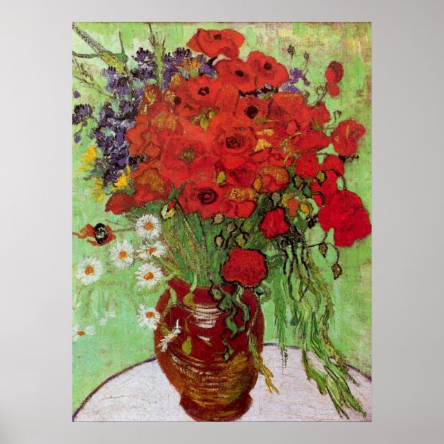 Poster Photos et marmites rouges de Still Life par van Go (Devant)