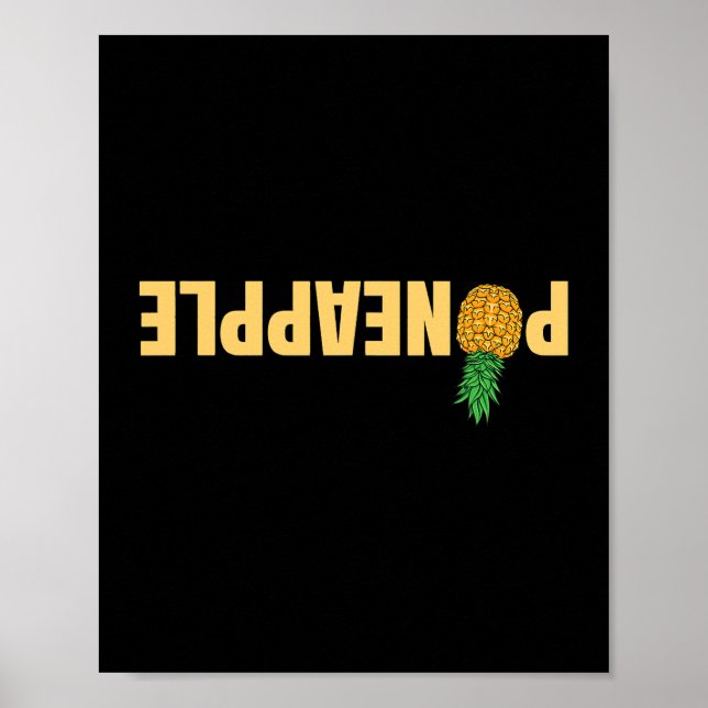 Poster Phrase de l'ananas à l'envers pour les femmes (Devant)