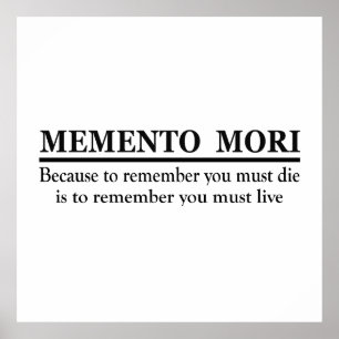 Poster Phrase latine - Memento Mori