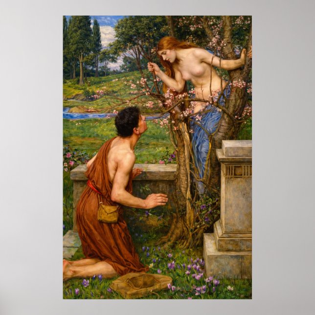 Poster Phyllis and Demophoön by John William Waterhouse (Devant)