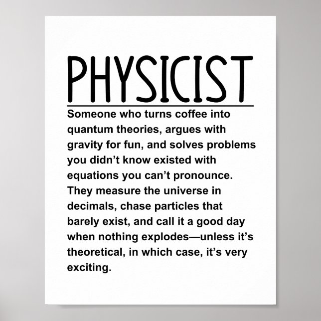 Poster Physicien (Devant)
