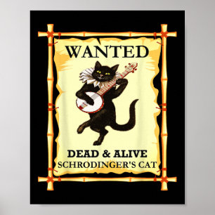 Poster Physique Chat de Schrodinger Physicien quantique