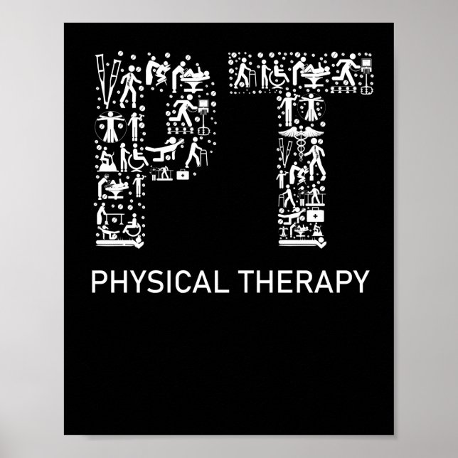 Poster Physothérapeute physiothérapeute Cadeau PT Mois (Devant)