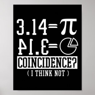 Poster Pi 3.14 Math Happy 14 Mars Anniversaire Coïncidenc