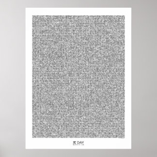 Poster Pi art - Graphic Pi à la 31,415ème décimale