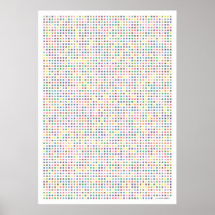 Poster Pi art - Pi à la 3,141ème décimale
