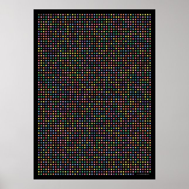 Poster Pi art - Pi à la 3,141ème décimale (Devant)