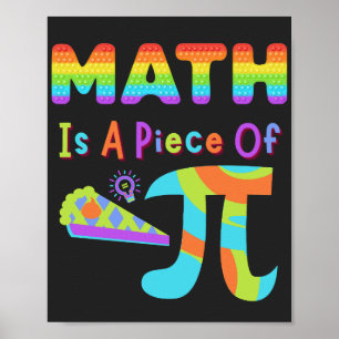Poster Pi Day 2023 Math Is A Piece Of Pi Rainbow Letters 