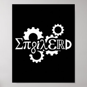Poster Pi Day Enginerd Engineer Gear mécanique