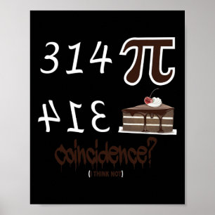 Poster Pi Day Funny Unique Graphic Math équations Formule