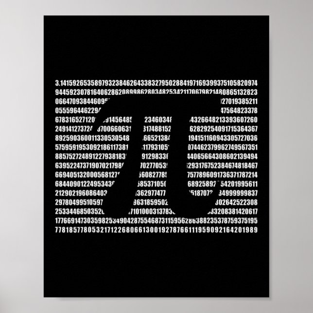 Poster Pi Day Math Science Drôle Enseignant Cadeaux Mens  (Devant)