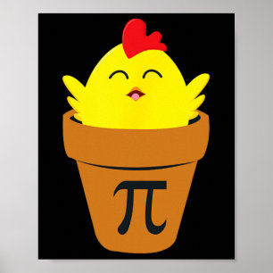 Poster Pi Day Math T Shirt Funny Pot de poulet Pie T Shir