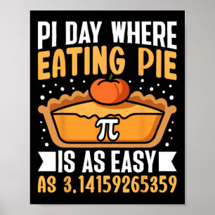 Poster Pi Day Où Manger De La Tarte Est Aussi Facile - Ma