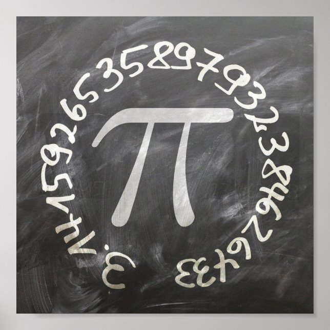 Poster Pi Day PiDay Chalkboard Education (Devant)