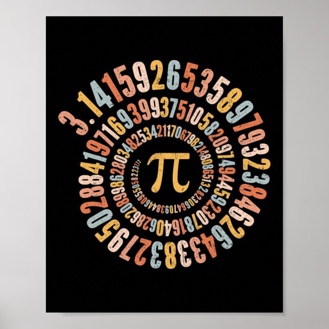 Poster Pi Jour Spiral Math Pi (Devant)