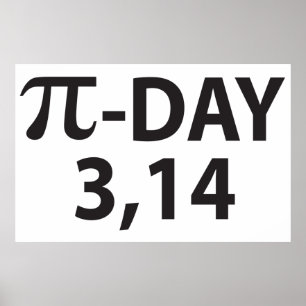 Poster Pi number as pi day