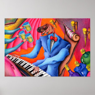 Poster Pianiste de jazz.