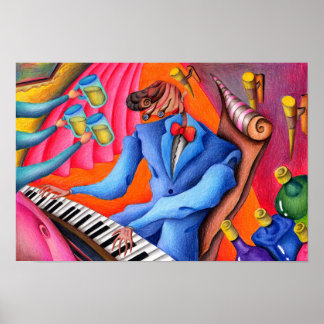 Poster Pianiste de jazz.