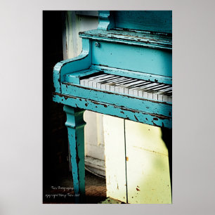Poster Piano bleu