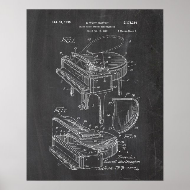 Poster Piano-brevet (Devant)