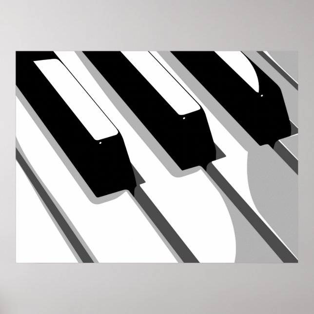Poster Piano Clavier Pop Art (Devant)