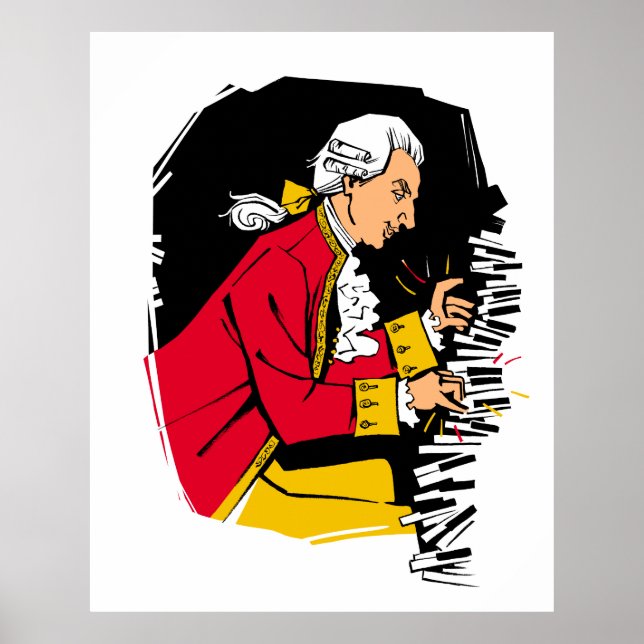 Poster Piano de Mozart (Devant)