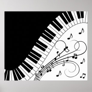 Poster Piano Keyboard Music Design