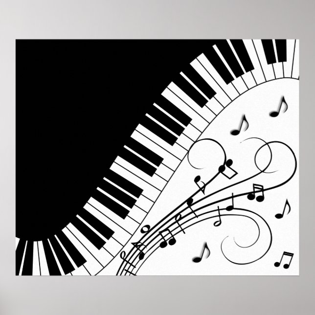 Poster Piano Keyboard Music Design (Devant)