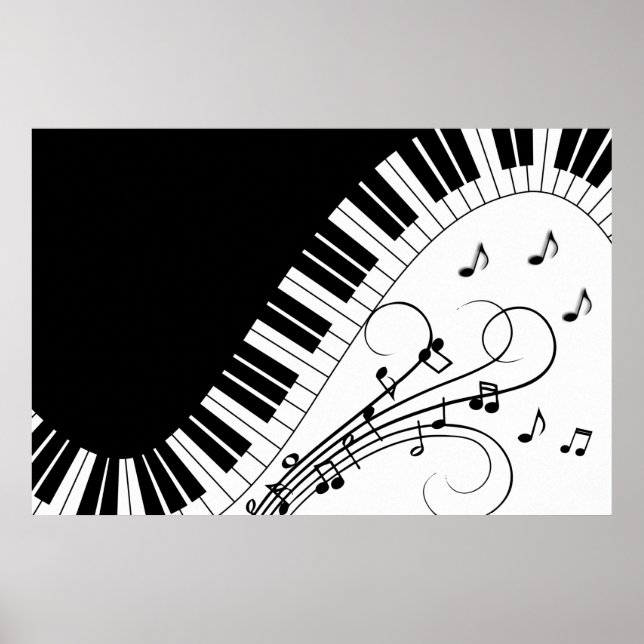 Poster Piano Keyboard Music Design (Devant)