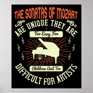 Poster Piano - Les Sonatas De Mozart