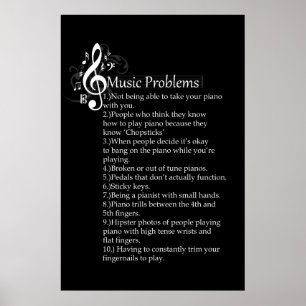 Poster Piano Problems List