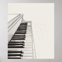 Piano touches musique minimaliste ligne art