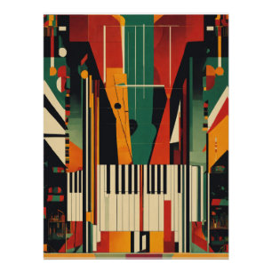Poster Piano vintage de la Renaissance de Harlem