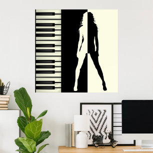 Poster Piano Woman