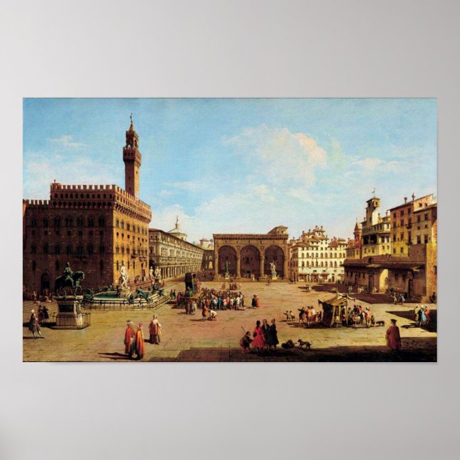 Poster Piazza della Signoria à Florence (Devant)