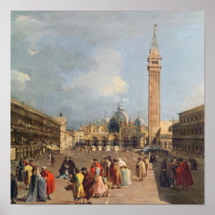 Poster Piazza San Marco, Venise, c.1760