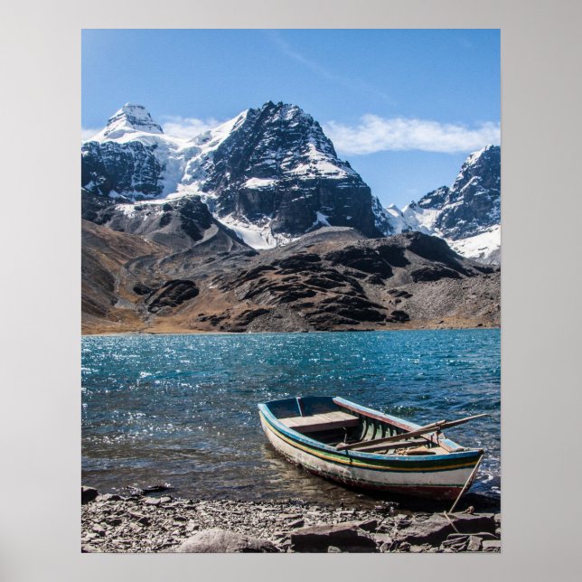 Poster Pic de glace d'Escalade des Andes - Bolivie Trek (Devant)