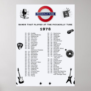Poster Piccadilly Tube - 1978