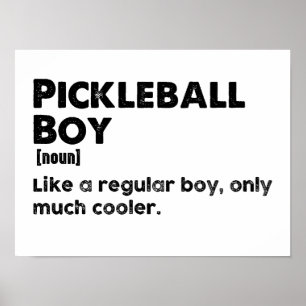 Poster Pickleball Boy Funny Dictionnaire Définition Pickl