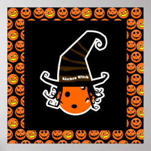 Poster Pickleball Kitchen Sorcière mignonne Pickleball Ha
