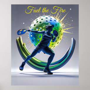 Poster Pickleball Power Smash - Énergie en mouvement